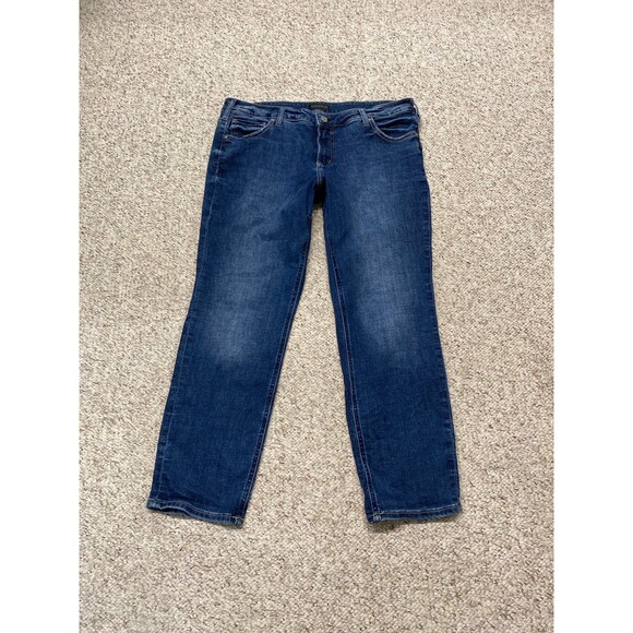 14 Silver High-Rise Boyfriend Fit Dark Wash - Picture 4 of 8